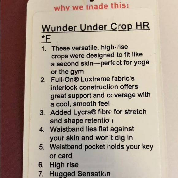 Lululemon Wunder Under HR 21” So Merlot - Picture 4 of 4